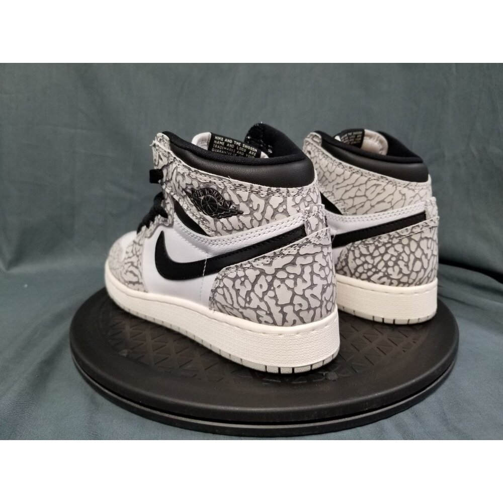 Jordan 1 Retro High OG White Cement (GS) White Size 4.5Y NEW NO BOX! - Picture 6 of 11